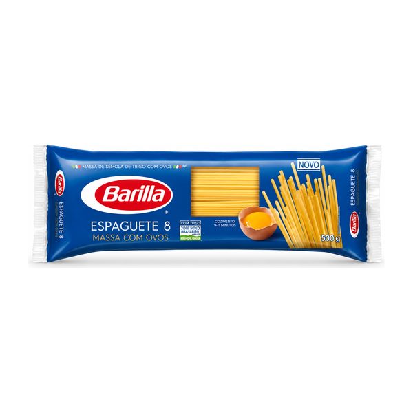 Macarrão Com Ovos Espaguete 8 Barilla Pacote 500g