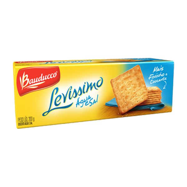 Biscoito água E Sal Bauducco Levíssimo Pacote 200g