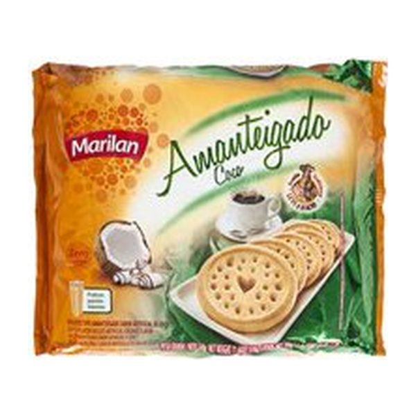 Biscoito amanteigado sabor coco