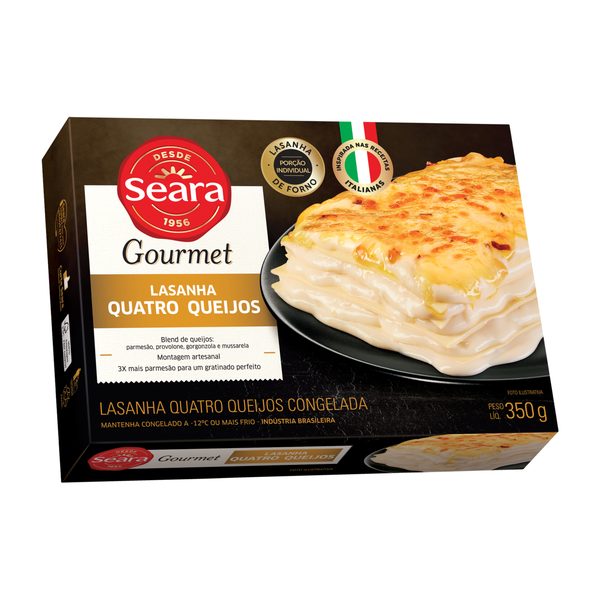 Lasanha Quatro Queijos Seara Gourmet Caixa 350g