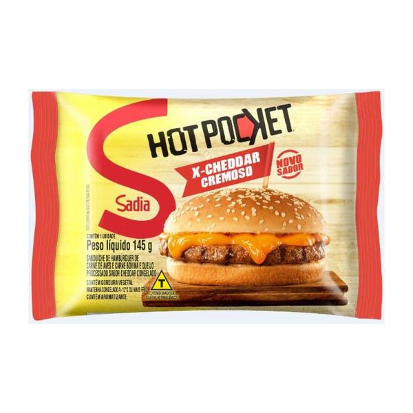 Sanduíche Congelado X Cheddar Cremoso Sadia Hot Pocket Pacote 145g