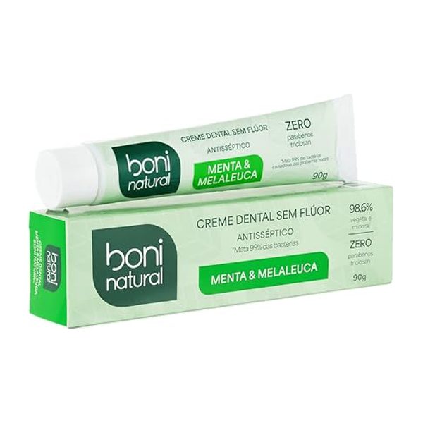 Creme dental sem flúor antibacteriano Boni