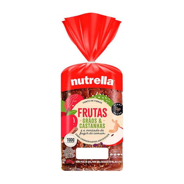 Pão de frutas, grãos e castanhas
