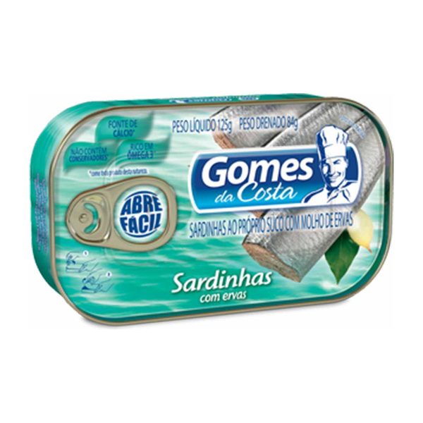 Sardinha Com Ervas Gomes Da Costa Lata 84g